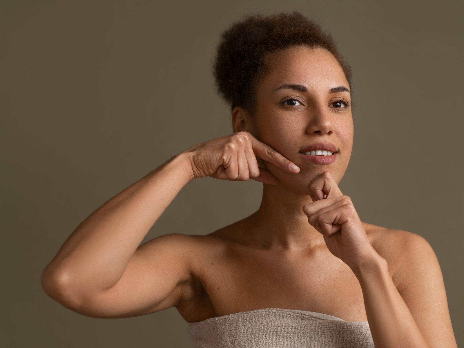 portrait-woman-trying-facial-yoga-massage-stay-young